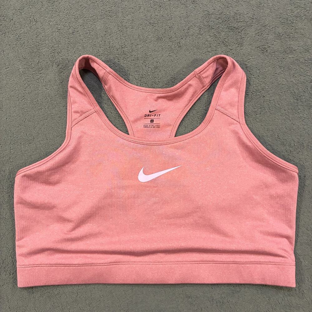 Nike Dri-FIT Pink Athletic Medium Support Racerback Sports Bra Women’s Size 2X